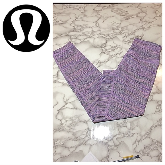 lululemon athletica Pants - Lululemon light purple striped leggings